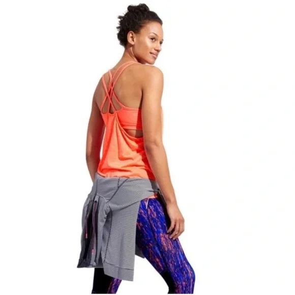 Athleta Shadow Stripe Energize Tank Top Built-In-Bra Size XS NWT - Picture 3 of 14